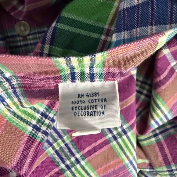 Ralph Lauren Men's 4XB Mutlicolor Plaid Short Sleeve Button-Front Shirt - Picture 6 of 7